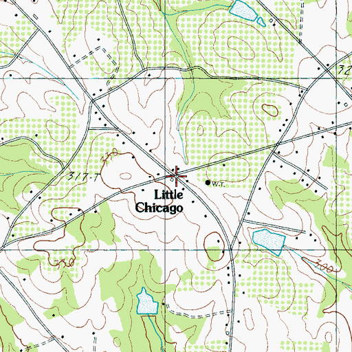 Topographic Map of Little Chicago, SC
