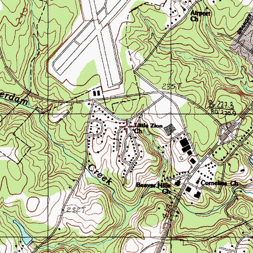 Topographic Map of Little Zion Church, SC