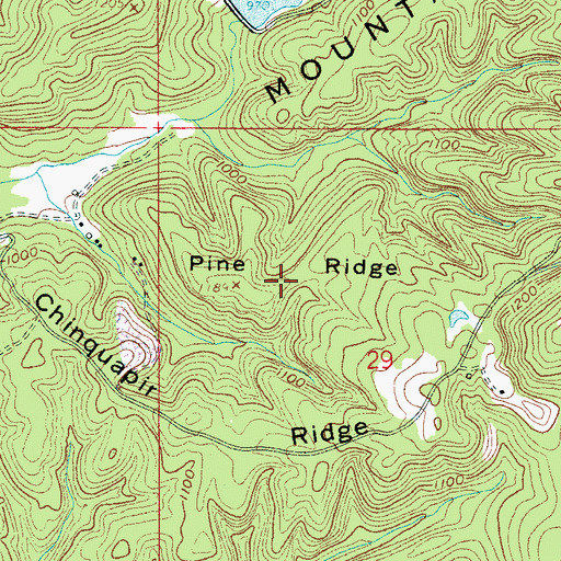 Topographic Map of Pine Ridge, AL