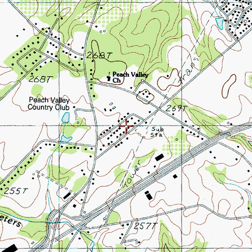 Topographic Map of Lynwood, SC