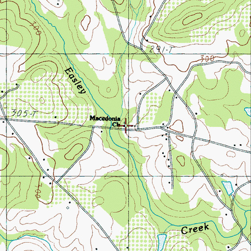 Topographic Map of Macedonia Church, SC