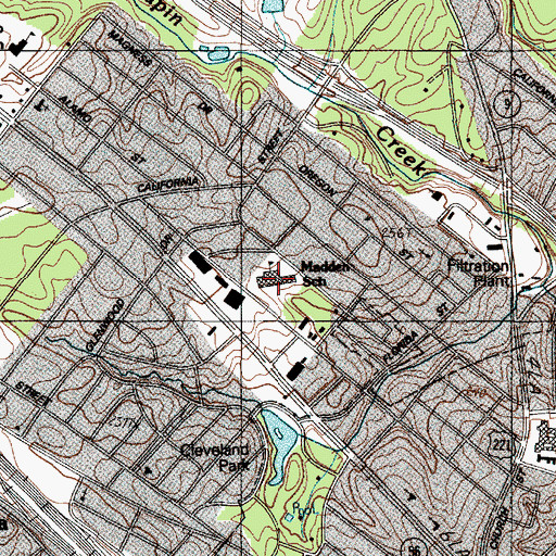 Topographic Map of Z L Madden Elementary School, SC