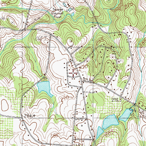 Topographic Map of Manning Acres, SC