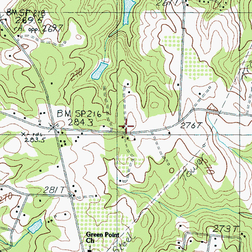 Topographic Map of McDowell Grove School (historical), SC
