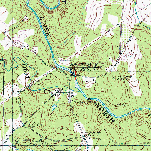 Topographic Map of McMillans Mill (historical), SC