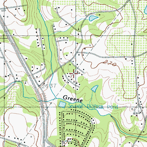 Topographic Map of Meadowbrook Farms, SC