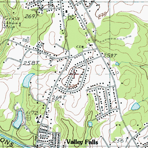 Topographic Map of Midland Estates, SC