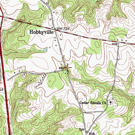 Topographic Map of Miles Store (historical), SC