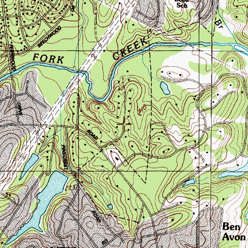 Topographic Map of Montgomery Acres, SC