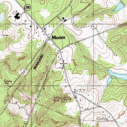 Topographic Map of Moore School (historical), SC