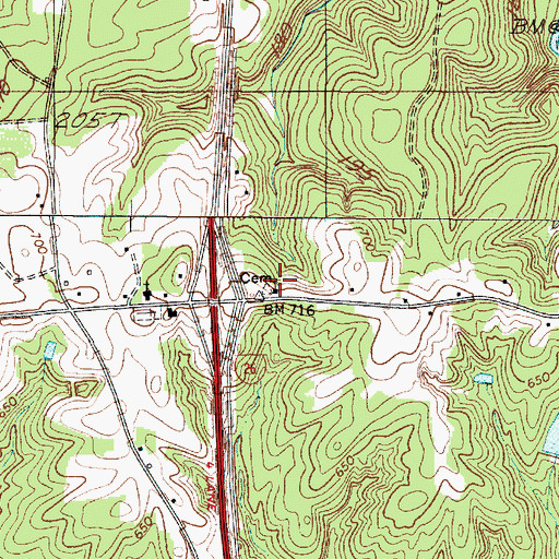 Topographic Map of Mount Alexander Church, SC