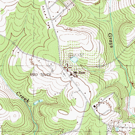 Topographic Map of Mount Zion, SC