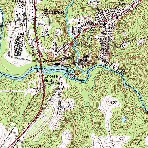 Topographic Map of Mountain Shoal, SC