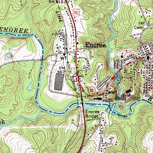 Topographic Map of Mountain Shoals Plantation, SC
