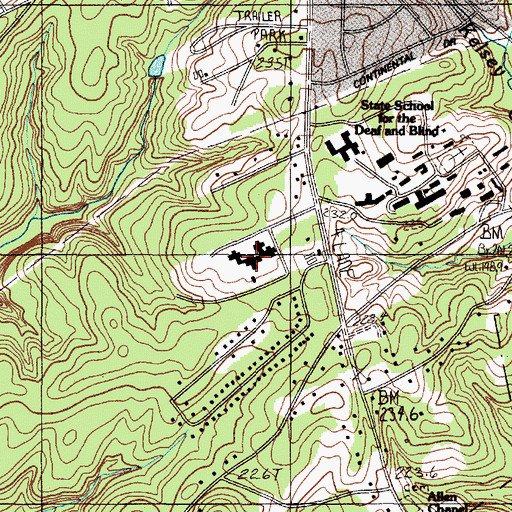 Topographic Map of Mountain View Nursing Home, SC