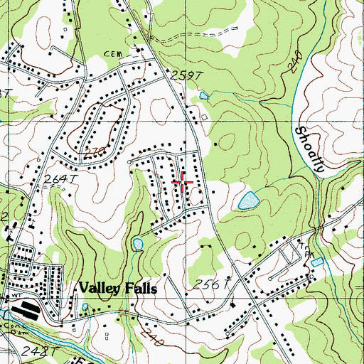 Topographic Map of Mountainbrook, SC