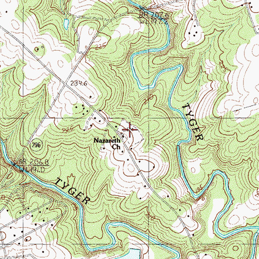 Topographic Map of Nazareth Cemetery, SC