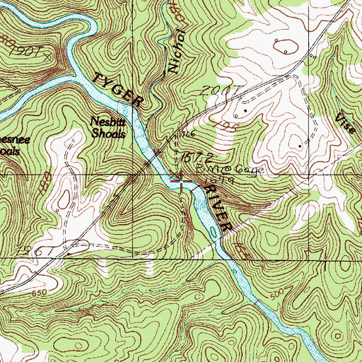 Topographic Map of Nesbitts Bridge (historical), SC
