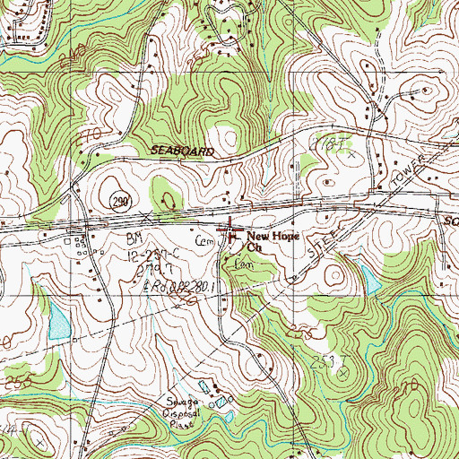 Topographic Map of New Hope School (historical), SC