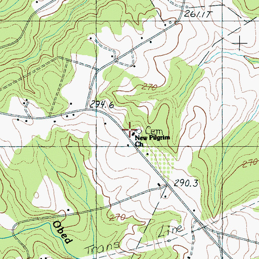 Topographic Map of New Pilgrim School (historical), SC
