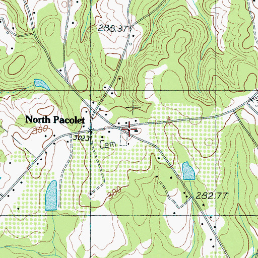 Topographic Map of North Pacolet Church, SC