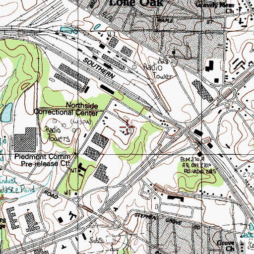 Topographic Map of Livesay Correctional Center, SC