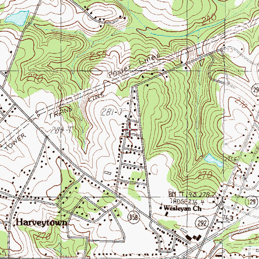Topographic Map of Northview Acres, SC