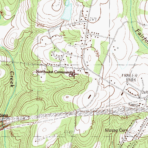 Topographic Map of Northwest Community Church, SC