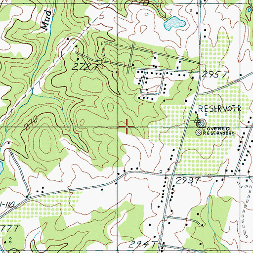 Topographic Map of Northwood, SC