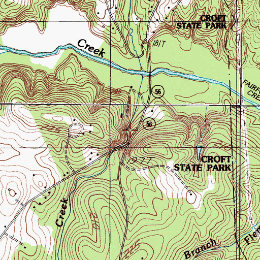 Topographic Map of Old Golightly Mill (historical), SC
