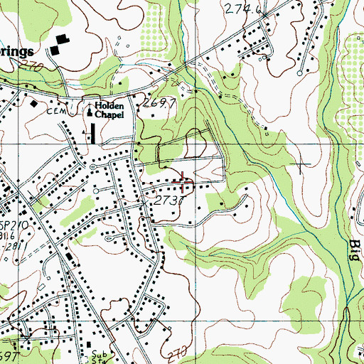 Topographic Map of Panorama Estates, SC