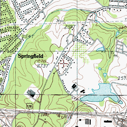 Topographic Map of Peachtree Gardens, SC