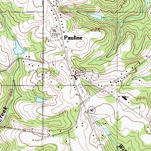 Topographic Map of Philadelphia Baptist Church, SC