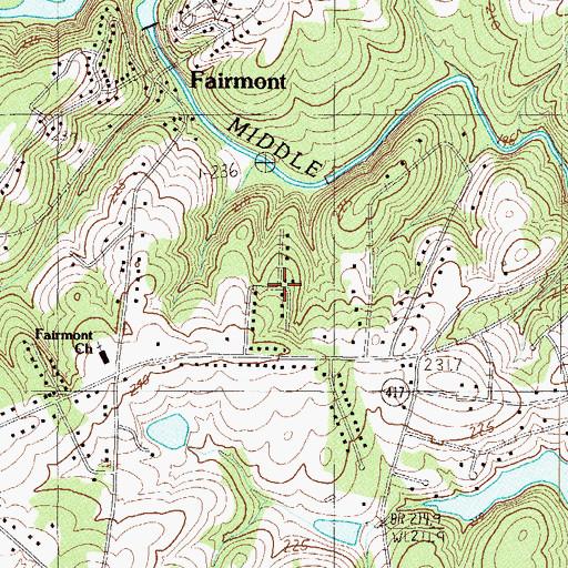 Topographic Map of Pinebrook, SC