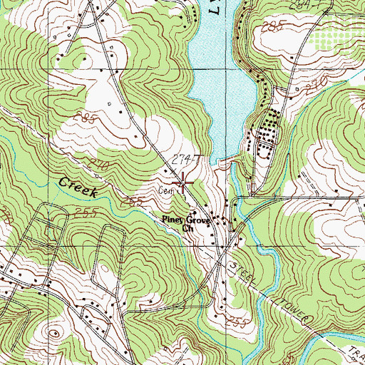 Topographic Map of Piney Grove School (historical), SC