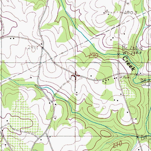 Topographic Map of Piney Grove School (historical), SC