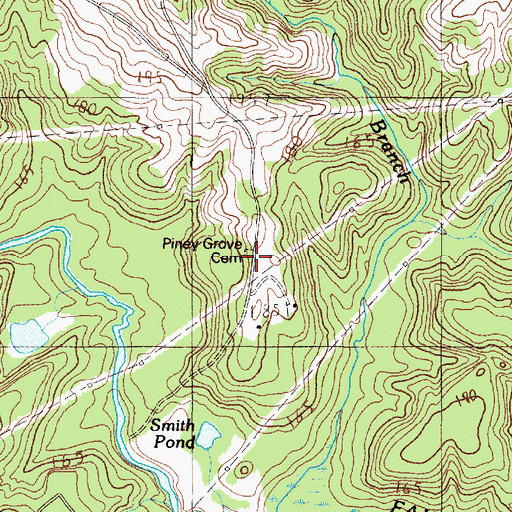 Topographic Map of Piney Grove Church (historical), SC