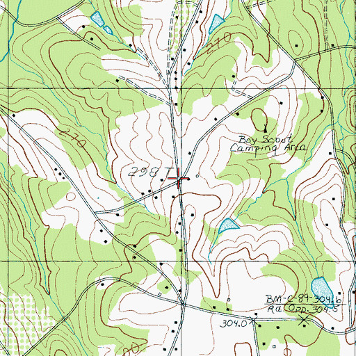 Topographic Map of Pleasant Grove School (historical), SC