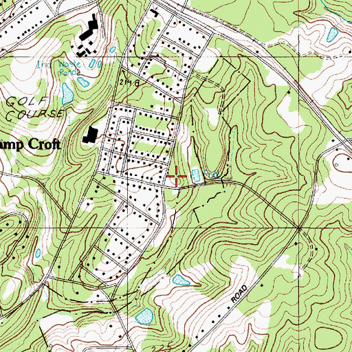 Topographic Map of Ponderosa Gardens, SC