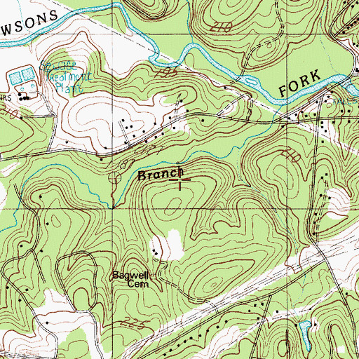 Topographic Map of Quail Hollow, SC