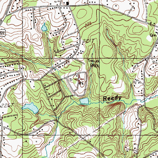 Topographic Map of Raynell, SC