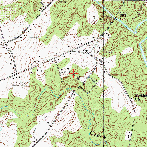 Topographic Map of Reidville Acres, SC