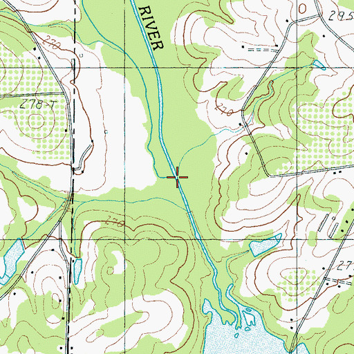 Topographic Map of Resin Creek, SC