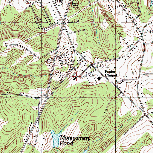 Topographic Map of Roebuck Primary School, SC