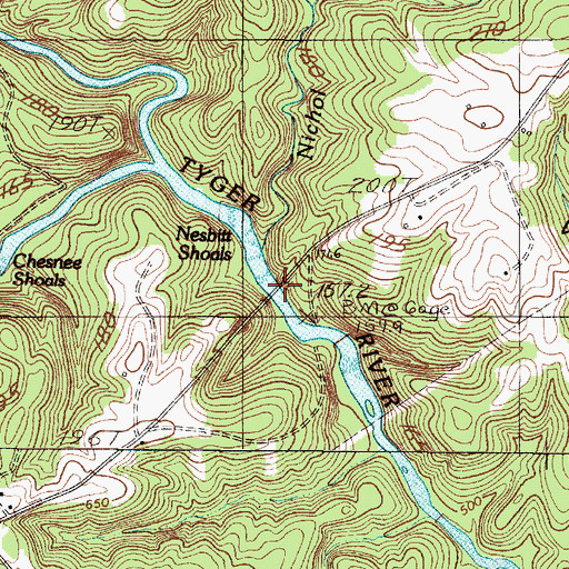Topographic Map of Rogers Bridge, SC