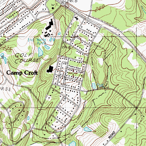 Topographic Map of Rosewood, SC