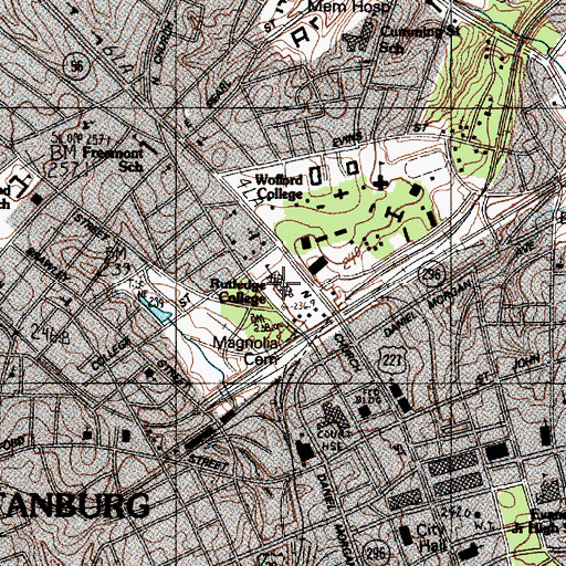 Topographic Map of Rutledge College, SC