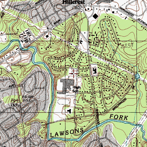 Topographic Map of Saint Christophers Episcopal Church, SC
