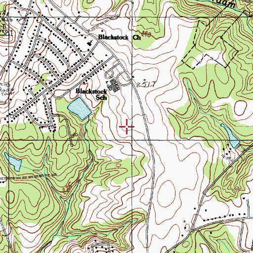 Topographic Map of Salem Estates, SC
