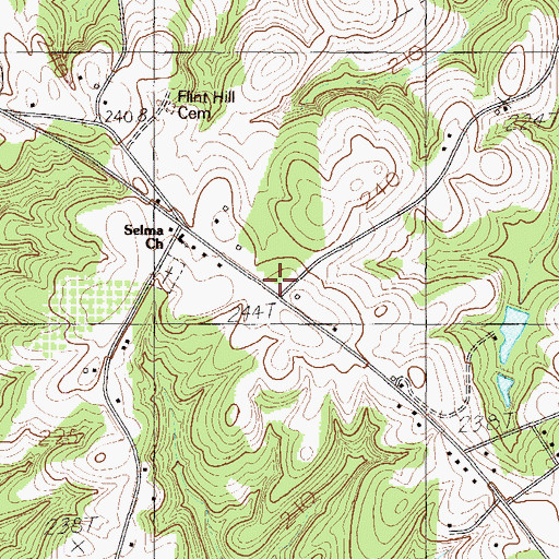 Topographic Map of Salem School (historical), SC